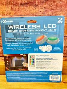 lot 50 image: 2 Pack Wireless LED Puck Lights