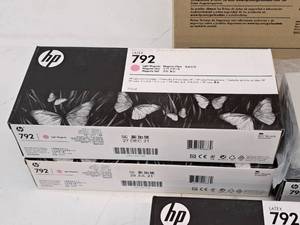lot 598 image: Lot of (2) HP Latex 792 Light Magenta Ink Cartridges