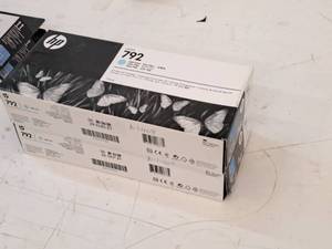 lot 602B image: Lot of (2) HP Latex 792 Light Cyan Ink Cartridges