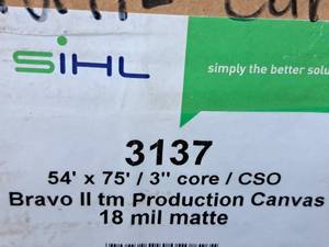 lot 622A image: Sihl Bravo II 18 Mil Production Canvas 3137 54x753-core