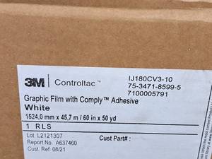 lot 626BB image: 3M Controltac Graphic Film 60x50yd