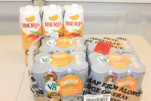 lot 11 image: 4ct V8 Energy Drink 6-Pack  3-Pack Iberia Mango Nectar