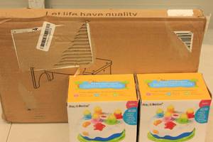 lot 95 image: 2ct Kids Birthday Cake Toy  Childrens Wooden Toilet Stool