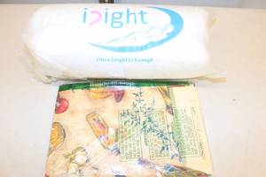 lot 103 image: INIGHT Foam Pillow  52x52 Vinyl Tablecloth