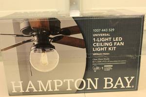 lot 112 image: Hampton Bay Universal 1-Light LED Ceiling Fan Light Kit