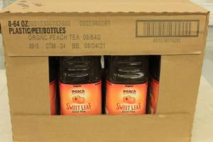 lot 161 image: Case Sweet Leaf Organic Peach Iced Tea