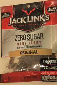 lot 193 image: 6ct Jack Links Zero Sugar Beef Jerky Original Flavor