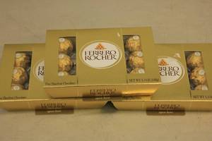 lot 231 image: 3ct Ferrero Rocher Fine Hazelnut Chocolates 12-Pack