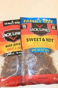 lot 283 image: 2ct Family Size (10oz) Jack Links Beef Jerky Sweet & Hot Flavor