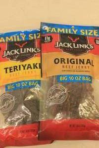 lot 286 image: 2ct Family Size (10oz) Jack Links Beef Jerky Original and Teriyaki Flavor