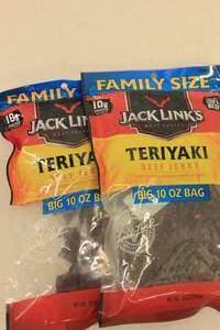 lot 293 image: 2ct Family Size (10oz) Jack Links Beef Jerky Teriyaki Flavor