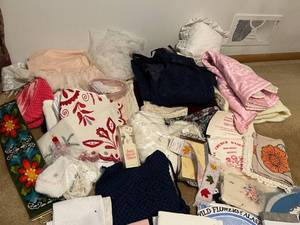 Vintage Linens, Clothing and Misc.