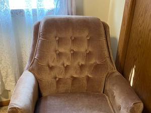 Mauve Swivel Rocking Chair