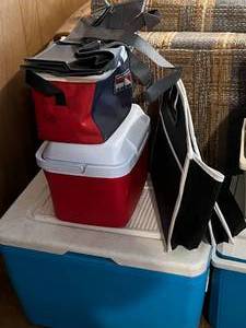 Lot of Coolers and Lunch Bags