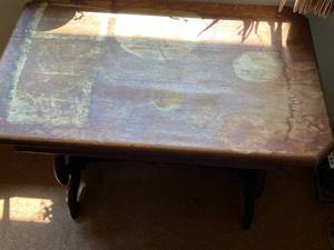 Antique Wood Entry  Side Table