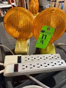 (2) Barricade Lights and (2) Power Strips