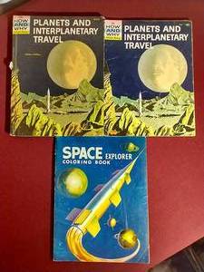 (3) Vintage Childrens Space Books