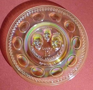 Vintage Iridescent Carnival Glass Apollo 13 Collectible Plate