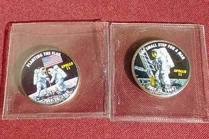 (2) Apollo 11 Collectible 50c Coins