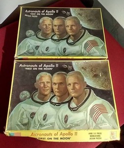(2) Vintage Apollo 11 Jigsaw Puzzles