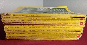 Complete 1969 National Geographic - Including Space Issue