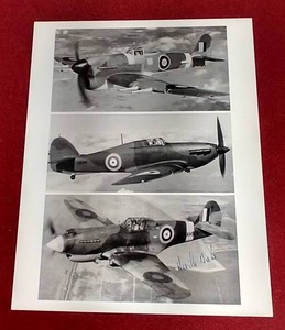Autographed Neville Duke 8x10 Photo - WW2 RAF Ace