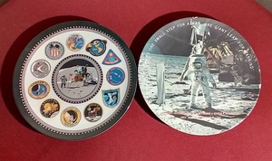 (2) Vintage 1969 Space Themed Texas-Ware Plates
