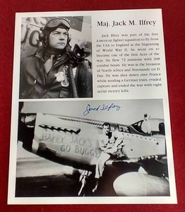 Autographed Jack Ilfrey 8x10 Photo - WW2 US Army Ace