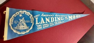 Vintage 1969 Full-Size Apollo 11 Pennant