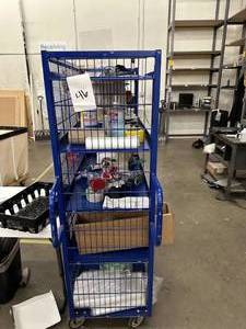 Blue 4-Shelf Cart 48x58x20 Merchandise not included