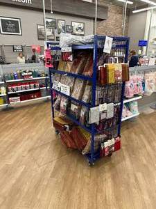 Blue 4-Shelf Cart 48x58x20 Merchandise not included