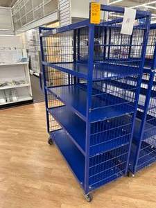 Blue 4-Shelf Cart 48x58x20