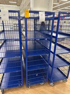 Blue 4-Shelf Cart 48x58x20