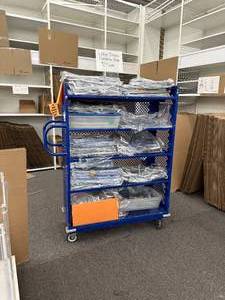 Blue 4-Shelf Cart 48x58x20 Merchandise not included