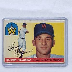 lot 4 image: Harmon Killebrew Rookie 1955 Topps No. 124