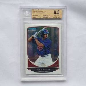lot 8 image: Byron Buxton 2013 Rookie Bowman Chrome Prospects Beckett Graded 9.5