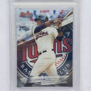 lot 9 image: Miguel Sano 2016 Rookie Bowmans Best No. 15 Refractor PSA  Graded Gem Mt 10