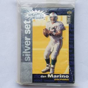 lot 22 image: 1995 Unoponed Upper Deck Collectors Choice Silver Set You Crash the Game, Dan Marino on Top