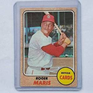 lot 27 image: Roger Maris 1968 Topps No. 330