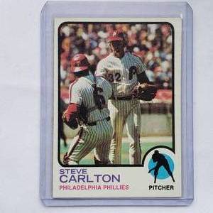 lot 43 image: Steve Carlton 1973 Topps No. 300