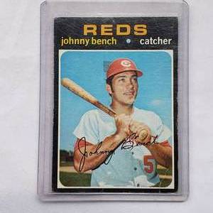 lot 44 image: Johnny Bench 1971 Topps No. 250
