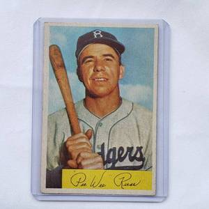 lot 58 image: Harold Pee Wee Reese 1954 Bowman No. 58