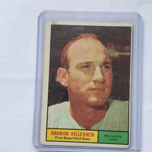 lot 63 image: Harmon Killebrew 1961 Topps No. 80