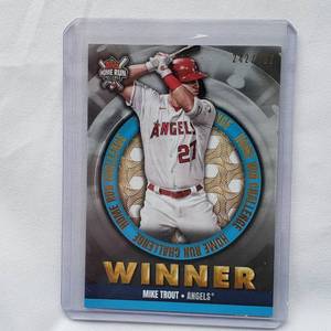 lot 73 image: Mike Trout Home Run Winner 2022 Topps HRRCW-3 Numbered 242357