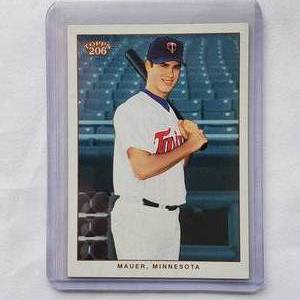 lot 76 image: Joe Mauer Rookie Topps 206 No. 271