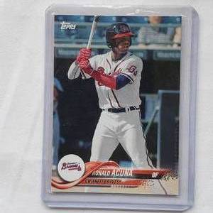 lot 81 image: Ronald Acuna 2018 Topps No. 1 Pro Debut