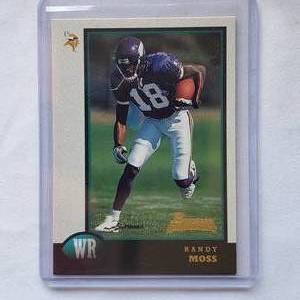 lot 92 image: Randy Moss Bowman Rookie No. 182