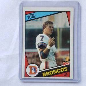 lot 104 image: John Elway Rookie 1984 Topps No. 318