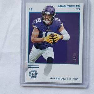 lot 105 image: Adam Thielen 2019 Panini Encased No. 63, Numbered 1825