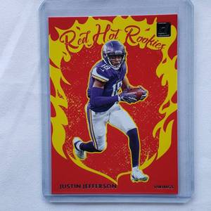 lot 118 image: Justin Jefferson Rookie Insert Red Hot Rookies No. RH-JJ